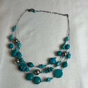 Chico’s | Women's Faux Turquoise Beaded Multi-Strand Necklace